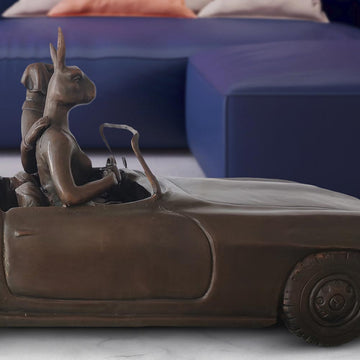 They Loved Their Sports Car (Bronze Sculpture)