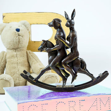 They Rocked the House Down (Bronze Sculpture, Miniature Collection)