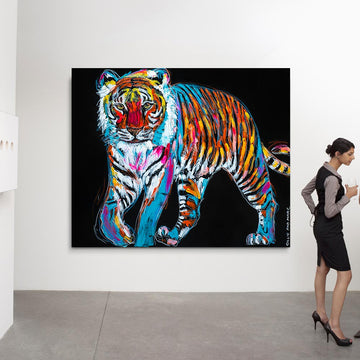 Sheba the Tiger Lived to Party (Original Painting)