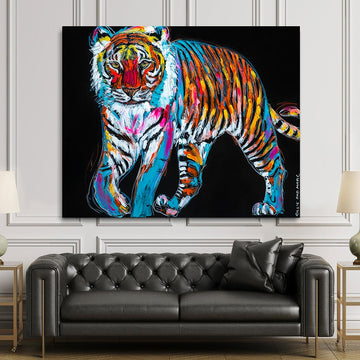 Sheba the Tiger Lived to Party (Original Painting)