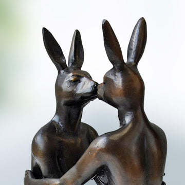 She Fell in Love with Her Again and Again (Bronze Sculpture, Miniature Collection)