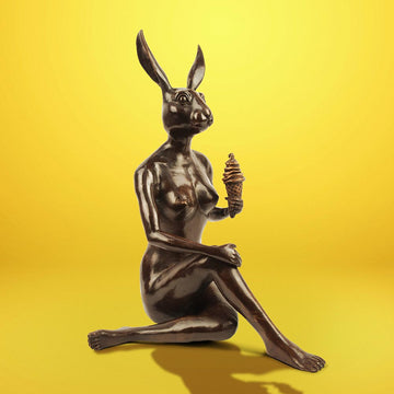 She Screamed for the Golden Ice Cream (Bronze Sculpture)