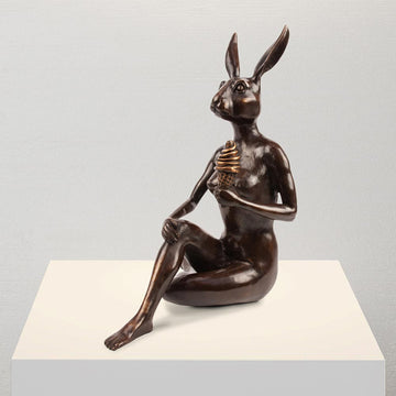 She Screamed for the Golden Ice Cream (Bronze Sculpture)