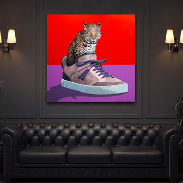 My favourite leopard in a shoe Original Painting)