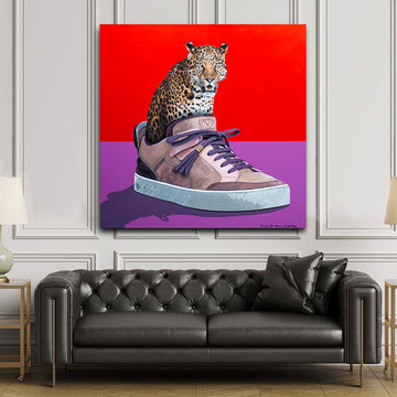 My favourite leopard in a shoe Original Painting)