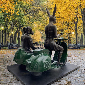 Together Forever on Wheels (Bronze Sculpture)