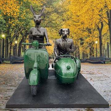 Together Forever on Wheels (Bronze Sculpture)