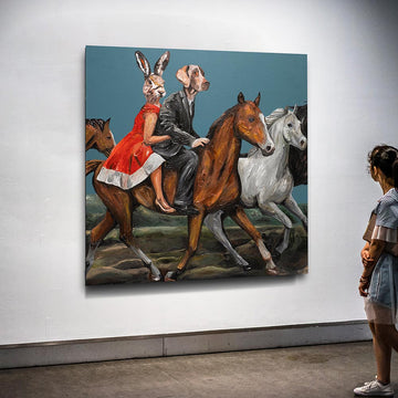 They Were Riding on the Side of Love (Original Painting)