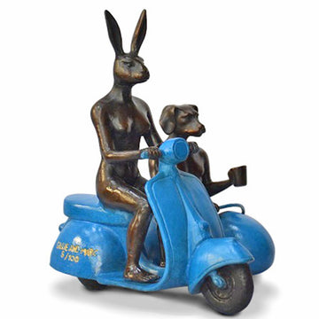 They Rode Side by Side for the Long Run (Bronze Sculpture, Miniature Collection)