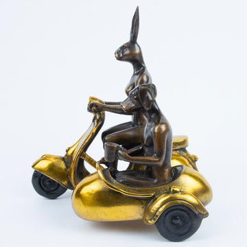 They Rode Side by Side for the Long Run (Bronze Sculpture, Miniature Collection)