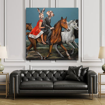 They Were Riding on the Side of Love (Original Painting)