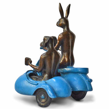 They Rode Side by Side for the Long Run (Bronze Sculpture, Miniature Collection)