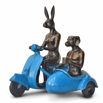 They Rode Side by Side for the Long Run (Bronze Sculpture, Miniature Collection)