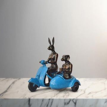 They Rode Side by Side for the Long Run (Bronze Sculpture, Miniature Collection)