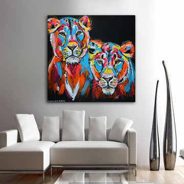 They Were Lioness Sisters Strong and Proud (Original Painting)