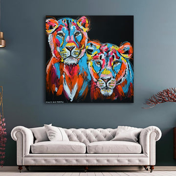 They Were Lioness Sisters Strong and Proud (Original Painting)