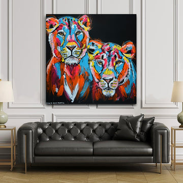 They Were Lioness Sisters Strong and Proud (Original Painting)