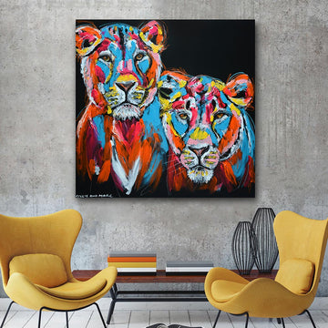 They Were Lioness Sisters Strong and Proud (Original Painting)