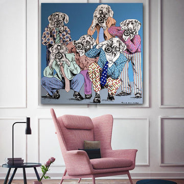 They would snap a photo of everyone (Original Painting)