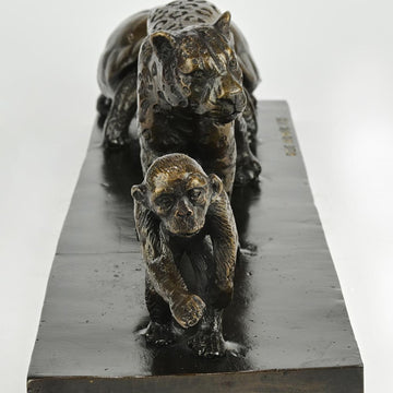 Love the Brown Spider Monkey, the Jaguar and the Giant Galapagos Tortoise (Bronze Sculpture)