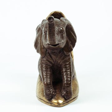 Walk with the Elephant (Bronze Sculpture)