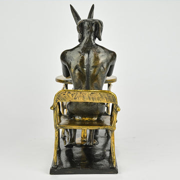 They Drank Coffee All Day and All Night (Bronze Sculpture, Miniature Collection)