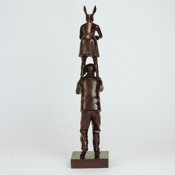 They stood tall to photograph it all (Bronze Sculpture)
