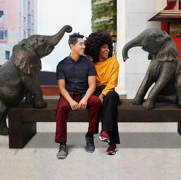 The Elephant Bench (Bronze Sculpture)