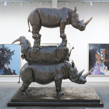 The Last Three Stood Proud and Tall (Bronze Sculpture)