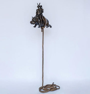 They were hippo riders in the sky (Bronze Sculpture)