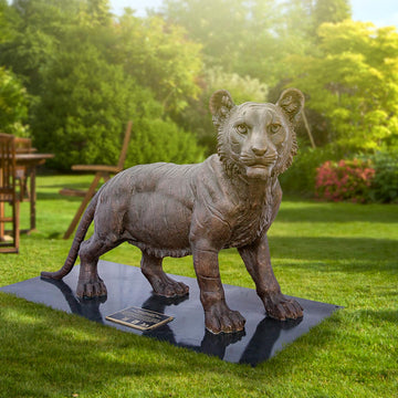 Wild Baby Bengal Tiger (Bronze Sculpture)