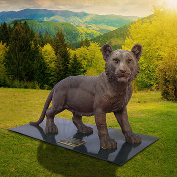 Wild Baby Bengal Tiger (Bronze Sculpture)