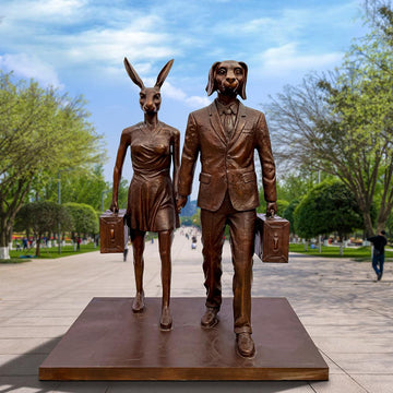 They Believed Every Journey Was a Beautiful Adventure (Bronze Sculpture)