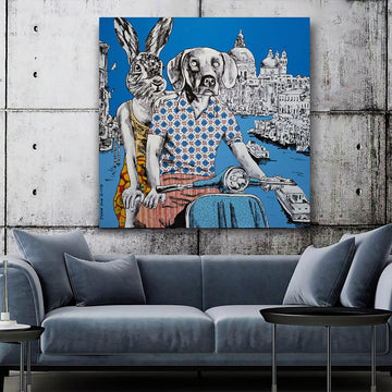 They loved travelling (Original Mixed Media Painting)
