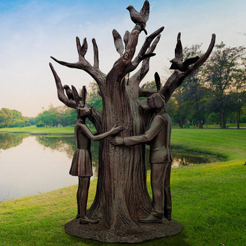 The Tree Huggers (Bronze Sculpture)