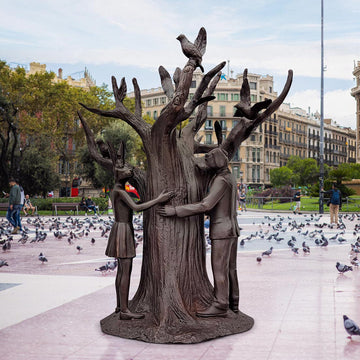 The Tree Huggers (Bronze Sculpture)