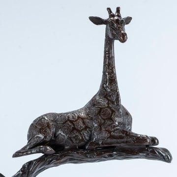 The Tree Giraffe was a Rare Species (Bronze Sculpture)