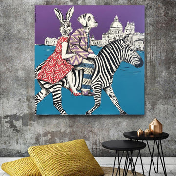 They had a party of a lifetime in Venice (Original Painting)