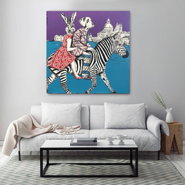 They had a party of a lifetime in Venice (Original Painting)