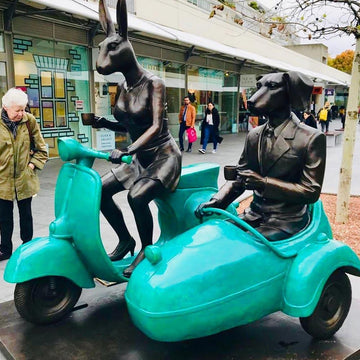 Together Forever on Wheels (Bronze Sculpture)