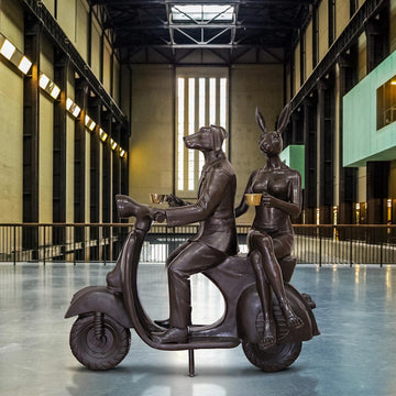 Riding Together in a Golden Moment (Bronze Sculpture)