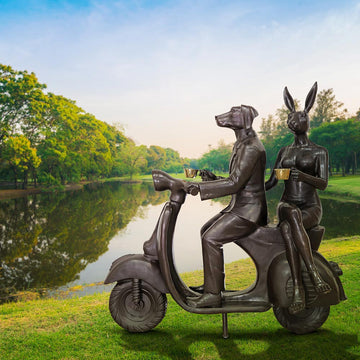 Riding Together in a Golden Moment (Bronze Sculpture)