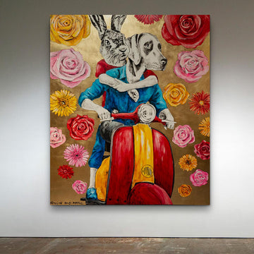 The Vespa Flowers (Original Painting)
