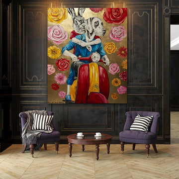 The Vespa Flowers (Original Painting)
