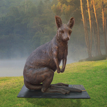 Wild Baby Rock Wallaby (Bronze Sculpture)