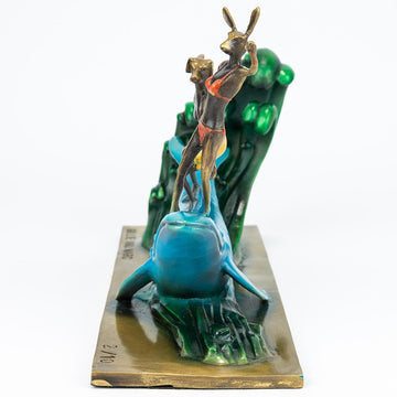 They had a whale of an adventure on a grand scale (Bronze Sculpture, Miniature)