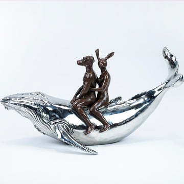 They Had a Great whale of a Time (Bronze Sculpture)