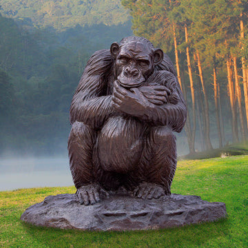 Wild Chimp Love (Bronze Sculpture)