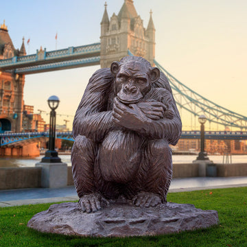 Wild Chimp Love (Bronze Sculpture)