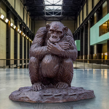 Wild Chimp Love (Bronze Sculpture)